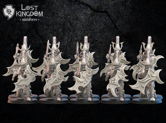 Dark Elf Foot Soldiers x10 Resin Miniatures Set alternate view 2