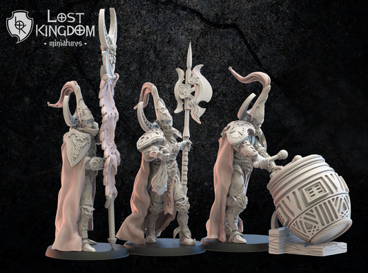 Dark Elf Hisu Guard Command Group Resin Boss Miniature alternate view 2