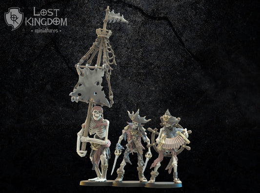 Skeletal Buccaneers Command Group Resin Boss Miniature product image