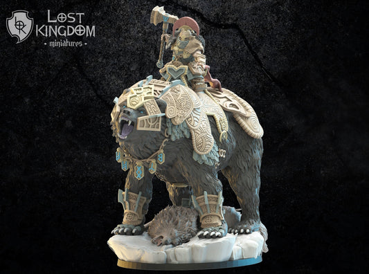Boffar, Bjorn Commander on Warbear Resin Boss Miniature product image