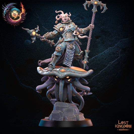 Sorcerer on Tentadisk Resin Boss Miniature alternate view 2