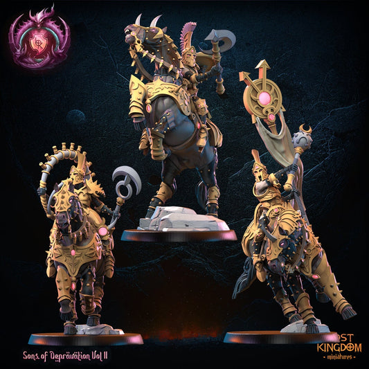 Perversion Knights Command Group Resin Boss Miniature alternate view 2