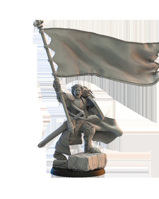 Kingdom of Mercia Standard Bearer Resin Boss Miniature alternate view 2