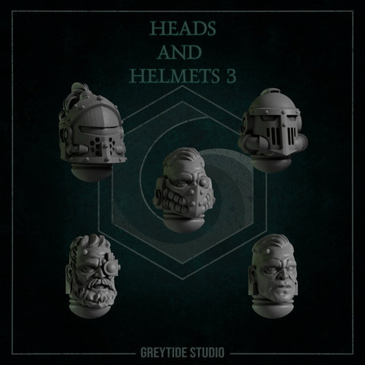 Heads and Helmets x10 Resin Upgrade Parts alternate view 2