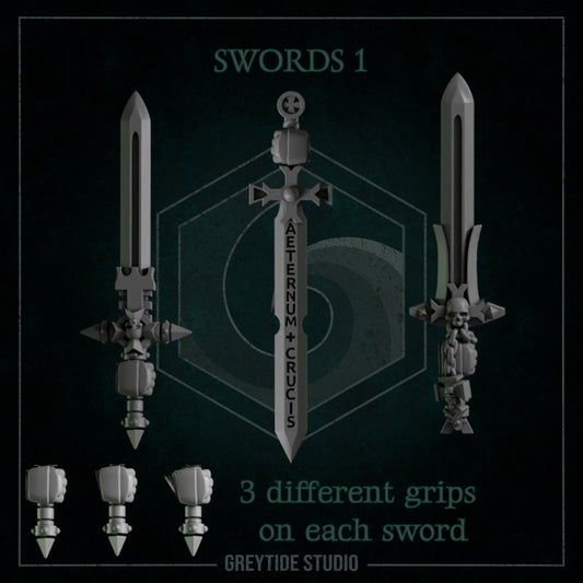Templar Cross Swords x9 Resin Upgrade Parts product image