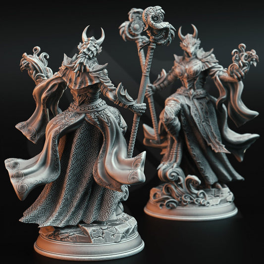 Ascended Dragon Warlock Resin Boss Miniature alternate view 2