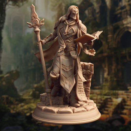 Warforged Wizard Resin Miniature Figure product image
