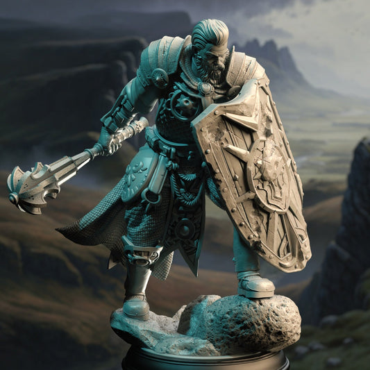Twin Sun Clerics Resin Miniature Figure product image