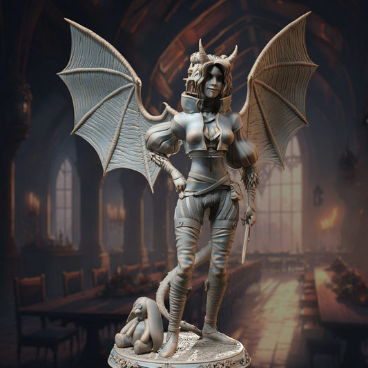 Tiefling Warlock Resin Miniature Figure product image