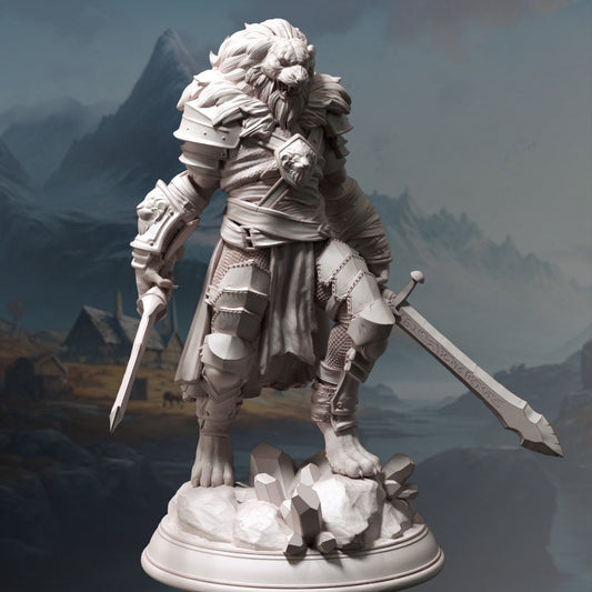 Lionfolk Bloodhunter Resin Miniature Figure product image