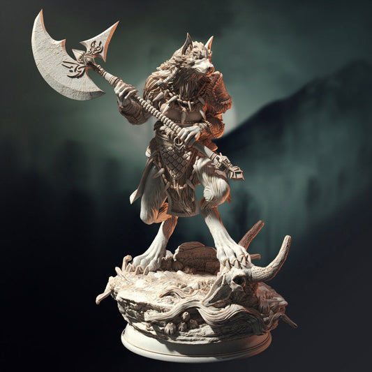 Werewolf Barbarian Resin Miniature Figure product image