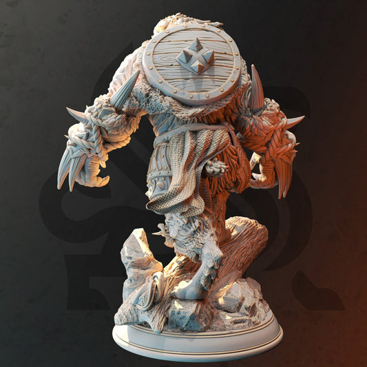 Werebear Bearserker Barbarian Resin Miniature Figure alternate view 2