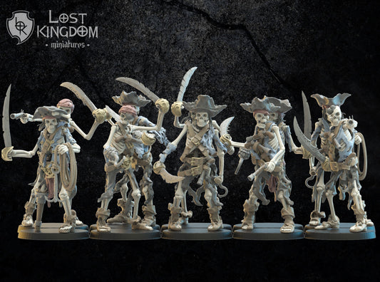 Skeletal Buccaneers x10 Resin Miniatures Set alternate view 2