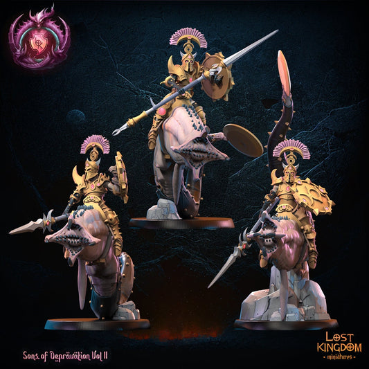 Perversion Knights Worm Riders x3 Resin Miniatures Set product image