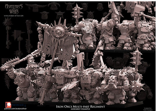Iron Orc Regiment x8 Resin Miniatures Regiment alternate view 2