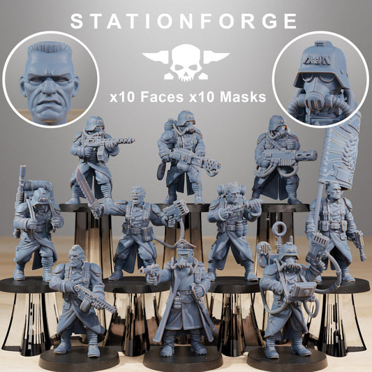 GrimGuard Combatants x10 Resin Miniatures Set product image