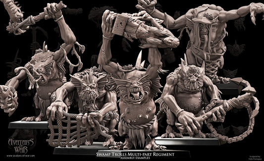 Swamp Trolls x5 Resin Miniatures Set product image