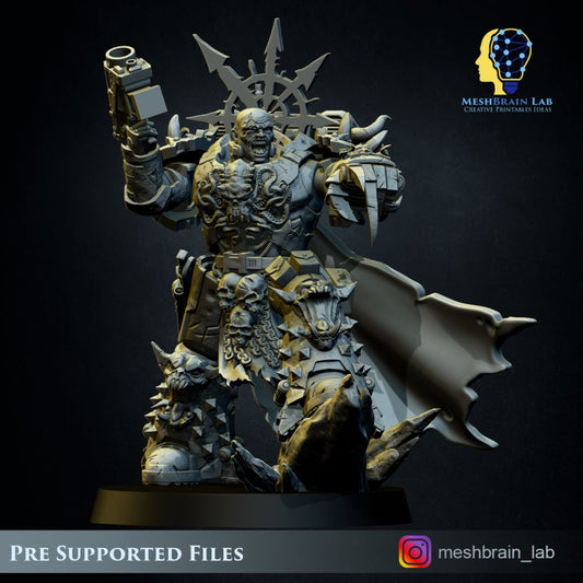 Doom Marine Commander Resin Boss Miniature alternate view 2
