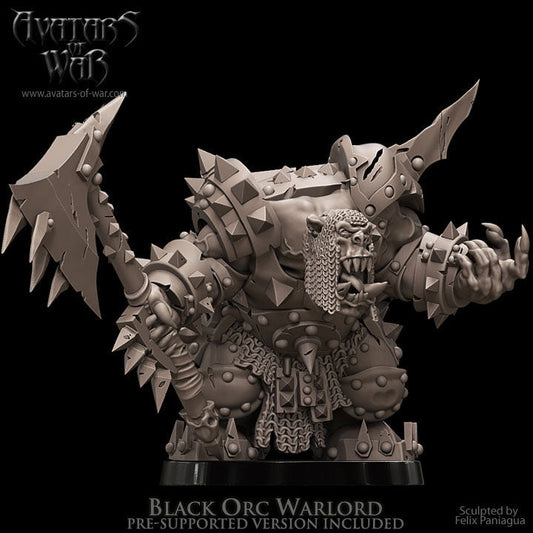 Black Orc Warlord Resin Boss Miniature product image