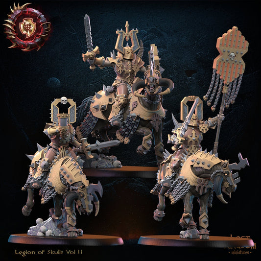 Skull Collector Knights Command Group Resin Boss Miniature alternate view 2
