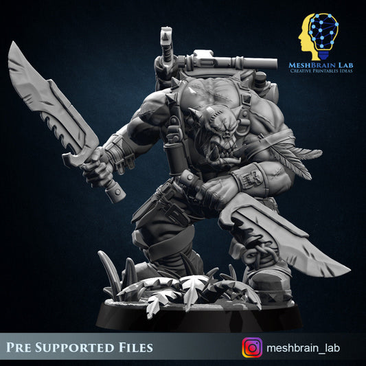 Ork Commando Slayer Resin Miniature Figure alternate view 2