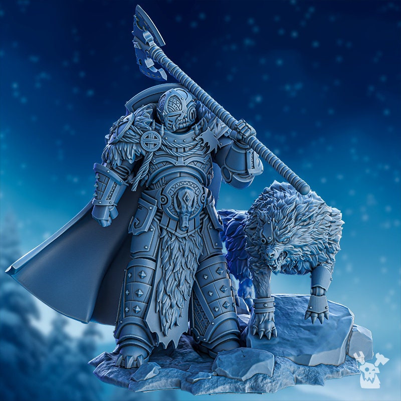3D Printed Fein'ar the Wolfborn by DakkaDakka Miniatures