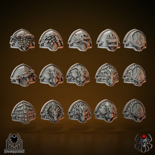 Heavy Armor Flame Lizard Shoulders x15 Resin Upgrade Parts product image