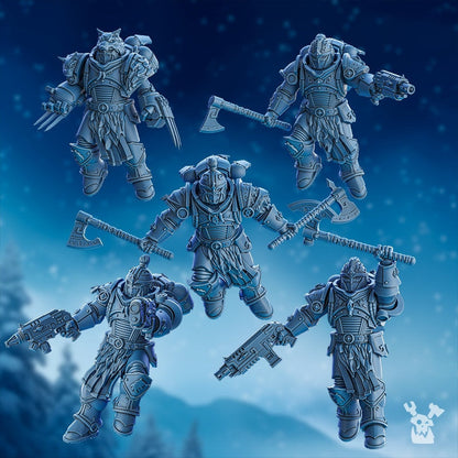 3D Printed Tempest Wolves Squad x5 by DakkaDakka Miniatures