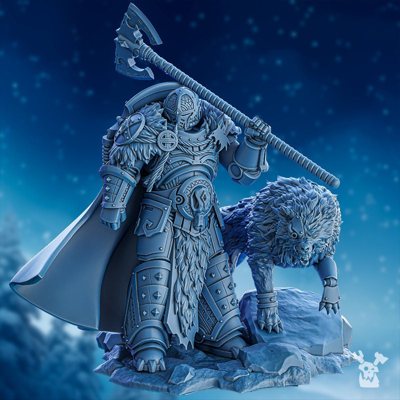 3D Printed Fein'ar the Wolfborn by DakkaDakka Miniatures