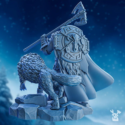 3D Printed Fein'ar the Wolfborn by DakkaDakka Miniatures