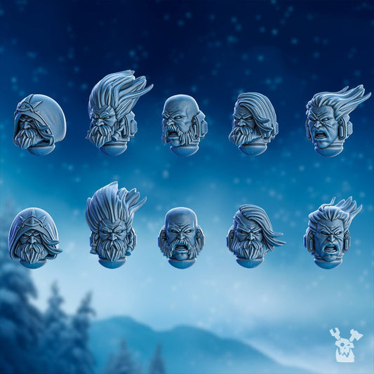 Stormbringer Commander Heads x10 Resin Upgrade Parts alternate view 2