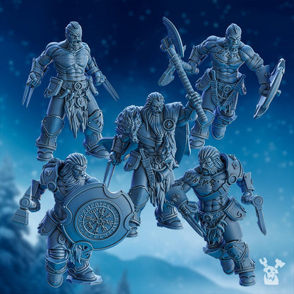 3D Printed Stormbringer Berserker Squad x5 by DakkaDakka Miniatures