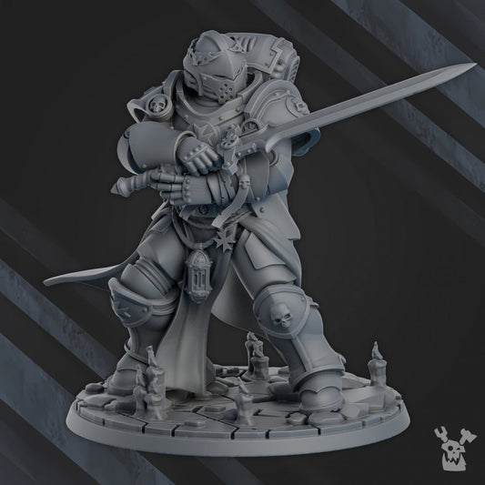Templar Space Knight Resin Miniature Figure product image