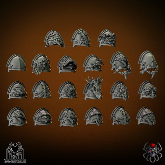 Flame Lizards Shoulder Bits x21 Resin Upgrade Parts product image