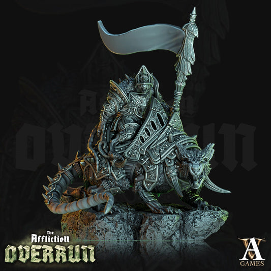 Dire Rat Rider Resin Miniature Figure product image