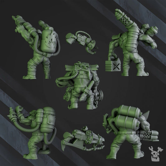 Ork Burnerz Resin Miniature Figure alternate view 2