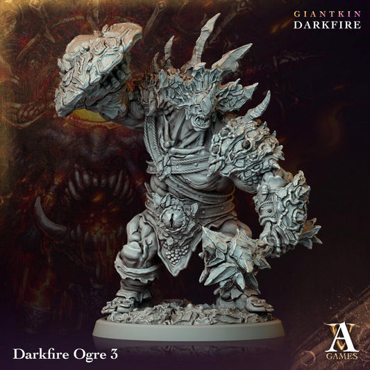 Darkfire Ogre Resin Boss Miniature alternate view 2