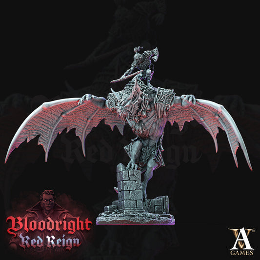 Dire Bat Rider Resin Miniature Figure product image