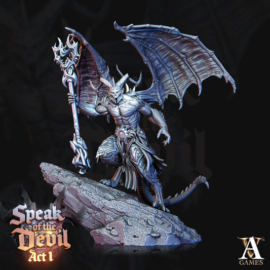 Horned Devil Resin Miniature Figure alternate view 2