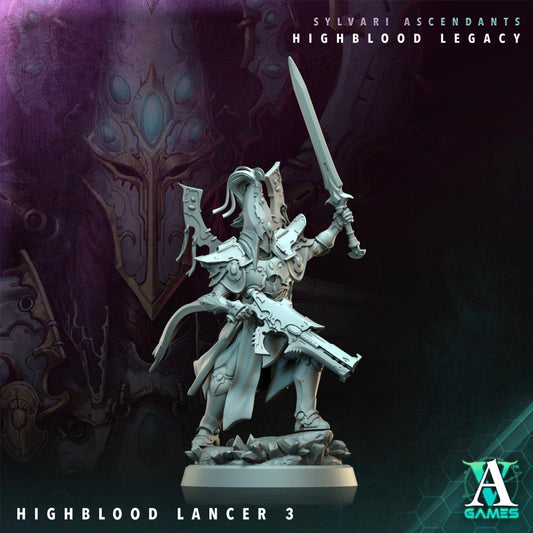 Highblood Lancer Resin Miniature Figure alternate view 2