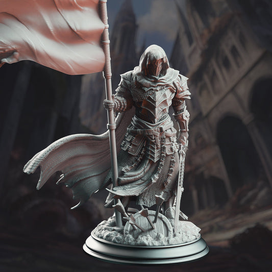 Banner Knight Resin Miniature Figure product image