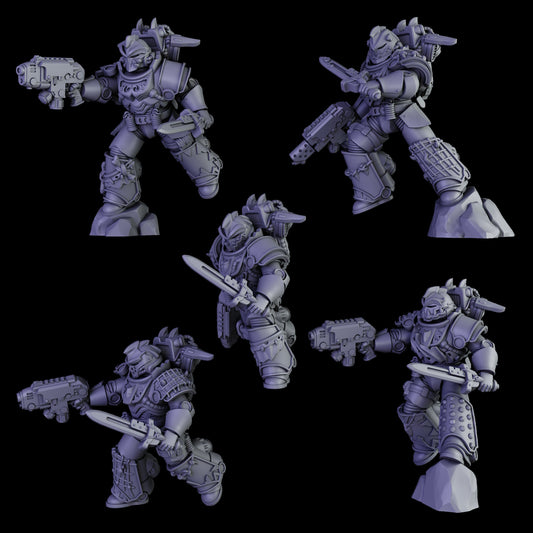 White Megaladon Jetpack Squad Resin Upgrade Parts alternate view 2