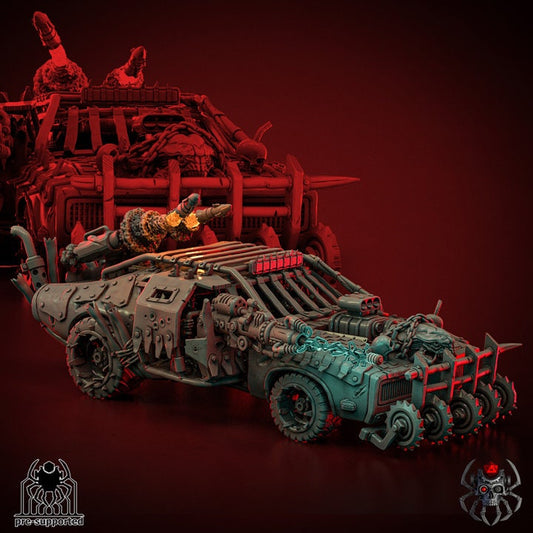 Ork Muscle Car Resin Miniature Figure alternate view 2