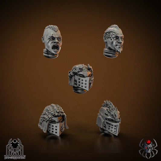 Flame Lizards Blade Master Helmets x10 Resin Upgrade Parts product image