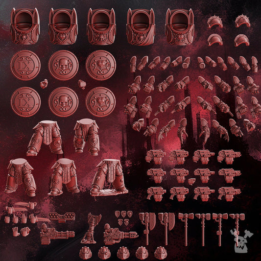 Crimson Wings Destroyer Squad Resin Miniatures Set alternate view 2