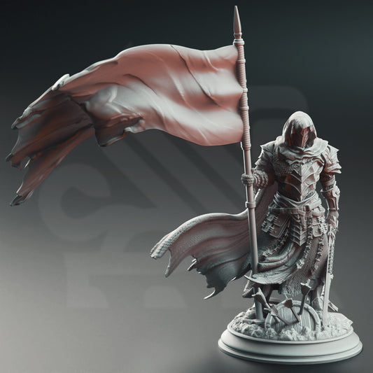 Banner Knight Resin Miniature Figure alternate view 2