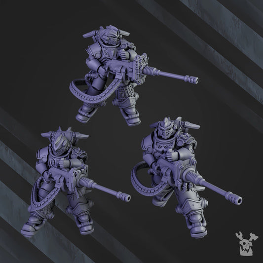 White Megaladon Clan Depressor Squad Resin Miniatures Set product image
