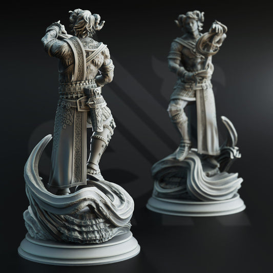 Tiefling Infernal Warlock Resin Miniature Figure alternate view 2