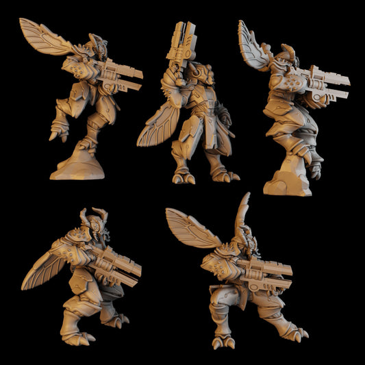 Space Vespidae Assault Squad Resin Miniatures Set alternate view 2