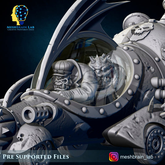 Evil Machine RaceOrk Car Resin Miniature Figure alternate view 2